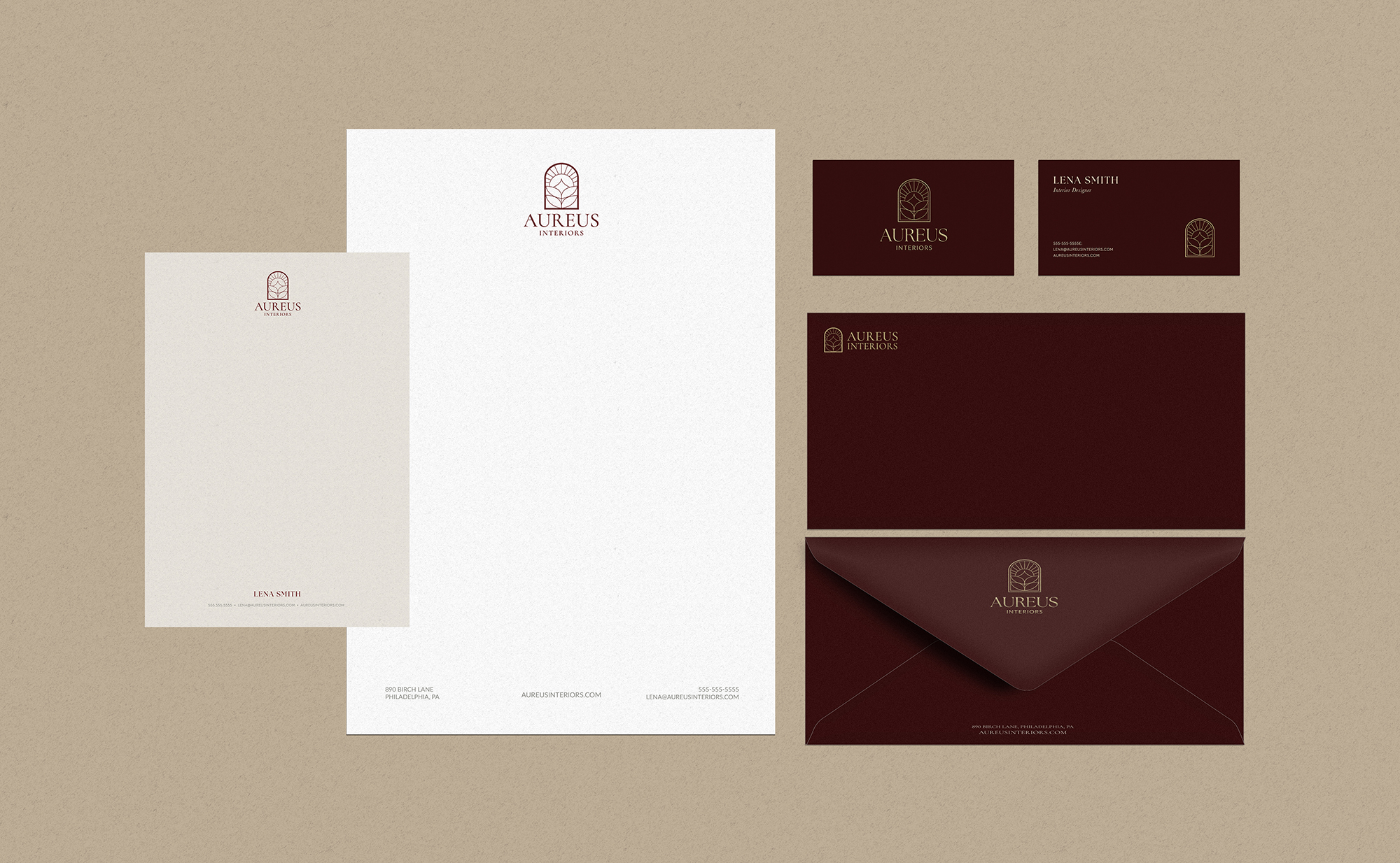 Aureus Interiors stationary